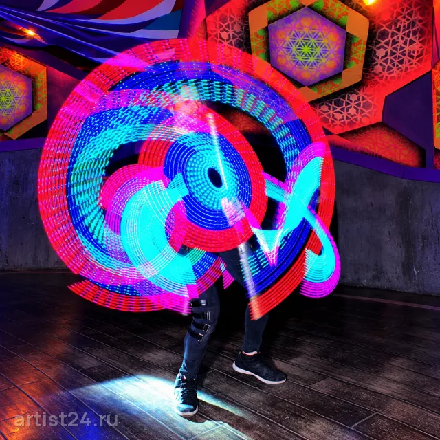 Огненное шоу Purple Flame — световое шоу, фото 7