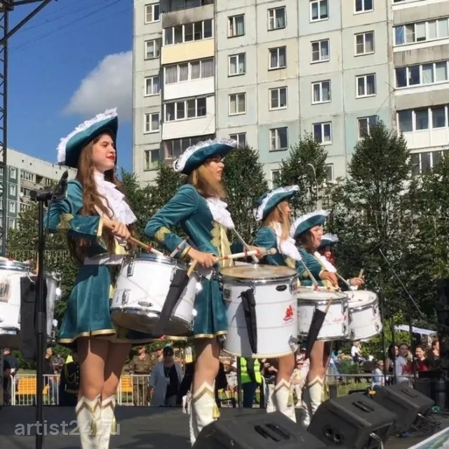 Шоу-группа барабанщиц «Алые Паруса» — барабанное шоу, фото 4